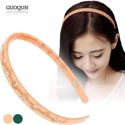 2pcs New Hair Band - Celluloid Acetate Headband for Women Girl Rhinestone Hair Accessory Jewelry Ornament Tiara for Thick Braids