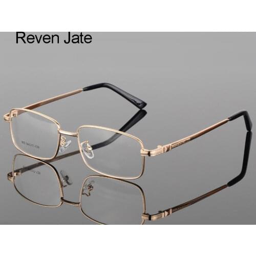Reven Jate Prescription Alloy Optical Eyeglasses Frame with 4 Optional Colors For Eyewear Free Assembly with Prescription Lens