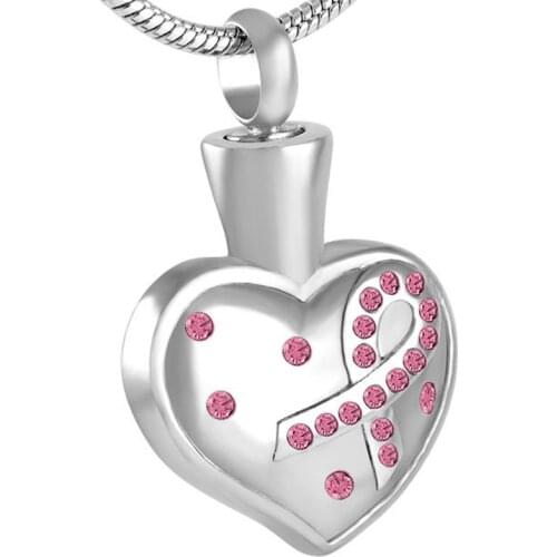 IJD8557 Crystal Urn Necklaces for Ashes I Love You to the Moon and Back Cross Necklace Birthstone CZ Keepsake Pendant