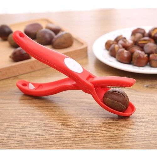 Portable Creative Chestnut Cutter Stainless Steel Walnut Cross Open Knife Cherry Plier Clamp Clip Cracker Opener Kitchen Tools