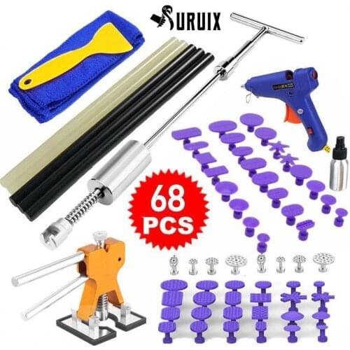 Professional Car Dent Puller Paintless Dent Repair Tools - 68 Pcs Dent Remover Kits for Car Hail Damage Dent & Ding Removal