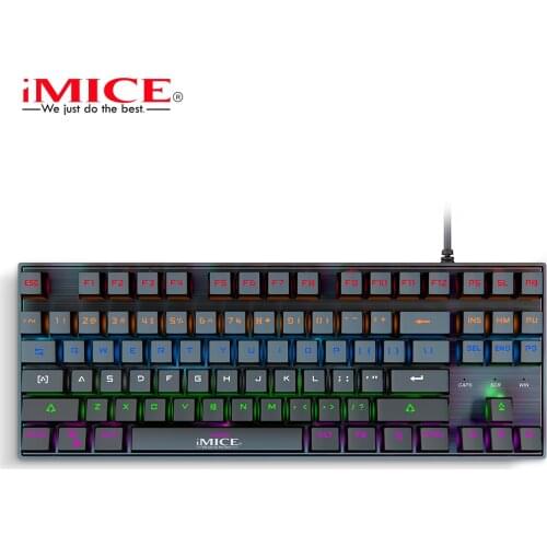IMICE MK-X60 Wired Metal Mechanical Ergonomics backlight RGB electronic 87 keys Waterproof Gaming keyboard