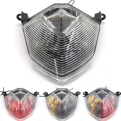 Clear Lens Motorcycle Integrated LED Rear Brake Tail Tight & Indicator Turn Signal Fit For Kawasaki Ninja ZX10R ZX 6R Z1000 Z750