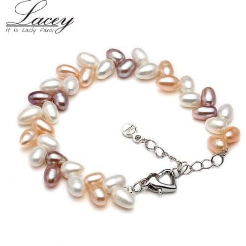 Drop shipping fresh water pearl bracelets,multi color cultured pearl bracelets wedding