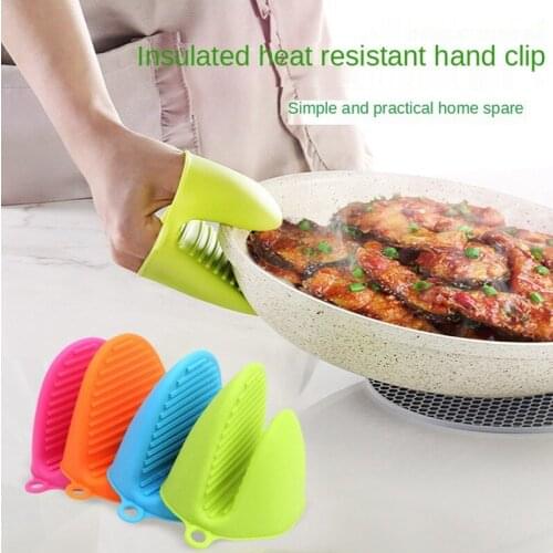 Silicone Anti-scalding Oven Gloves Mitts Potholder Kitchen BBQ Gloves Tray Pot Dish Bowl Holder Oven Handschoen Hand Clip