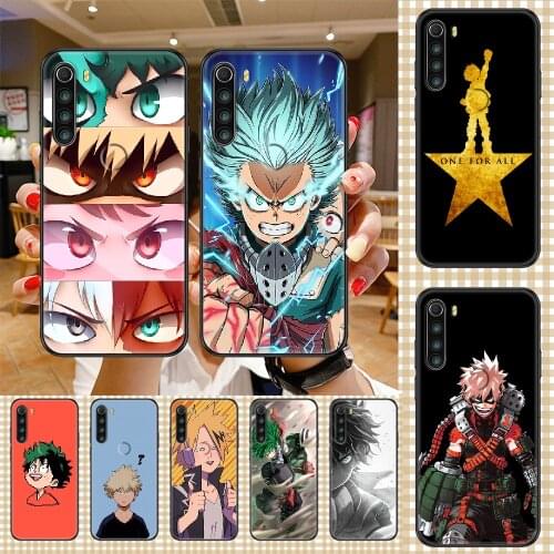 Anime my hero academia Phone case For Xiaomi Redmi Note 7 7A 8 8T 9 9A 9S 10 K30 Pro Ultra black luxury coque silicone cover 3D
