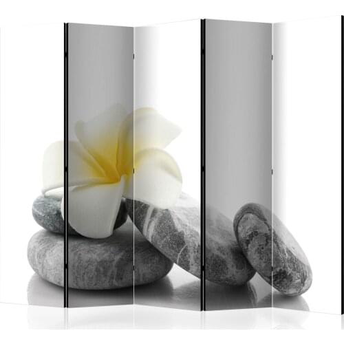Folding Screen-White Lotus II [Room Dividers]