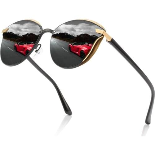 New Fashion Classic Ladies Polarized Sunglasses Cat Eye Retro Sunglasses Business Casual Sunglasses Driving UV Sunglasses Women