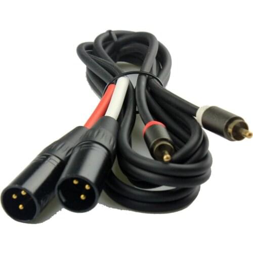 Brand New KL Pro Audio 10FT 2* RCA to 2* XLR male Cable