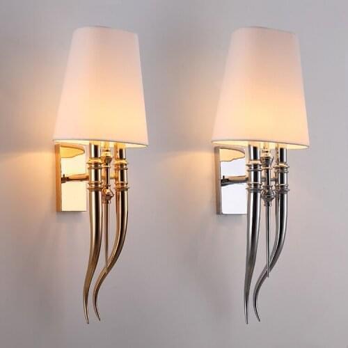 Modern wall lamp deco maison luzes de teto mirror light iron corridor aisle bedroom cabecero de cama home deco