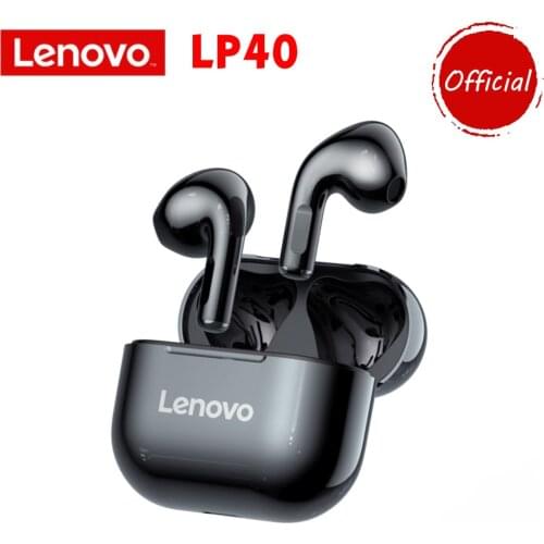 Lenovo LP40 TWS Earbuds Bluetooth 5.0 True Wireless Headphones Touch Control Sweatproof Sport Headset In-ear Earphones with Mic