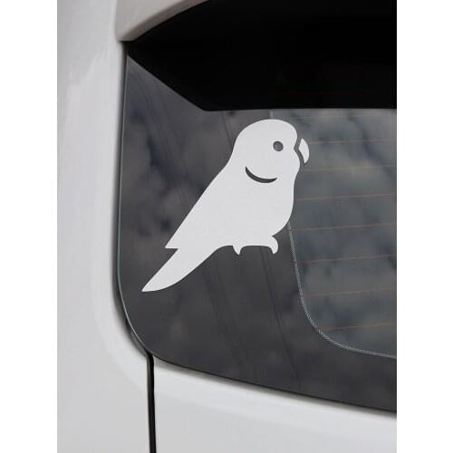 ZTTZDY 14.7*16.2CM Car Sticker Nerdy Birdie Vinyl Decal Bike Motorcycle Black/Silver ZJ4-0086