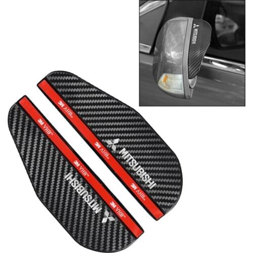 1 Pair Car Rearview Mirror Rain Blades Anti Rain Visor Snow Guard Water Rainproof Eyebrow Cover Side Shield Favor for Mitsubishi
