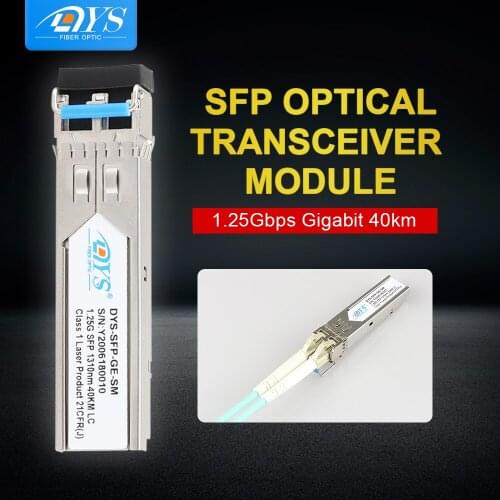 10pcs 40km 1.25G 1310nm Duplex LC Fiber Optic DUAL SFP Module Compatible Can Be Customized