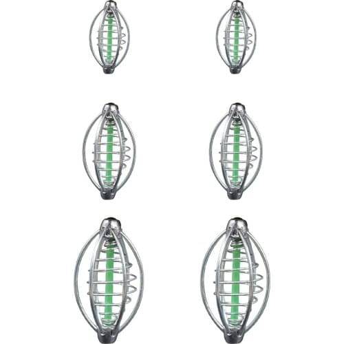 6Pcs Fishing Bait Trap Cages Carp Lure Fishing Feeder Fish Accessories