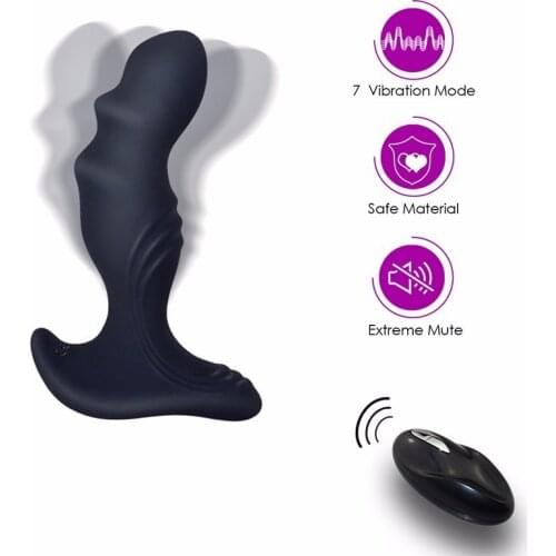 7 Speeds Vibrating Anal Plug Stimulator Sex Toys Male Prostate Massager Anal Vibrator Butt Plug Wireless Remote Control for Me