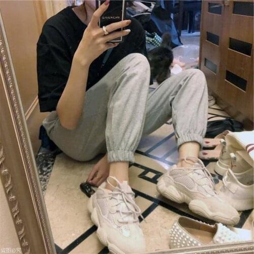 2020 Spring Summer Fashion Female Solid High Waist Loose Casual Pants Women Harem Pants Comfy Trousers Sweatpants