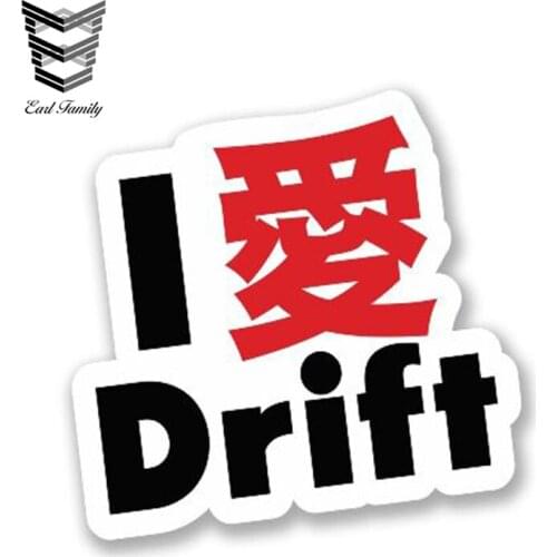 EARLFAMILY 13cm x 12cm Car Styling I Love Drift Decal Autocollants Auto Moto Vinyle Stickers Racing Rally Voiture Car Sticker