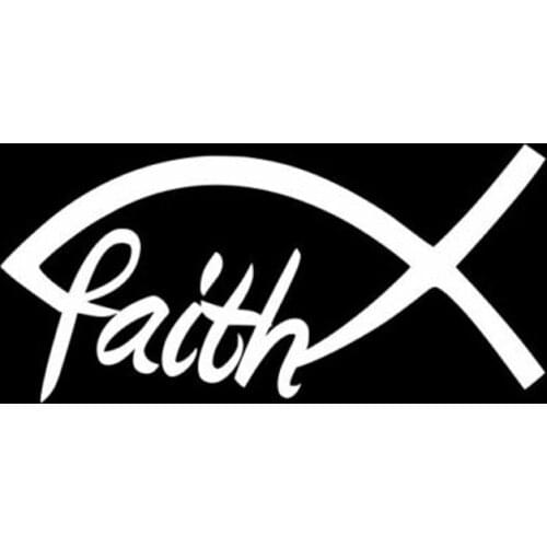CHRISTIAN FISH FAITH Vinyl Decal Car Windows Sticker Laptop Decal Sticker Wall Truck Sticker CHOOSE SIZE COLOR