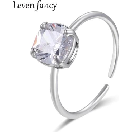 Brilliant Cubic Zirconia CZ Sterling Silver 925 Diamond Solitaire Wedding Engagement Anniversary Ring for Girlfriend Wife Mother