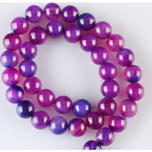 10mm Natural Stone Round Beads Purple Agates Ball Strand Loose Bead Jewelry Accessories For Making DIY Bracelet 15" SELL