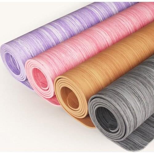 POE material light luxury fitness yoga mat wood grain non-slip yoga mat widening 68cm shop tensile durable mat