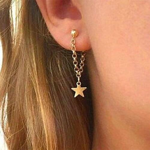 Korean Style Sweet Small Star Earrings for Gift Party Wedding Jewelry Accessories