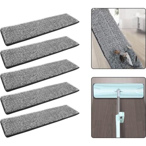 Reusable Microfiber Pad Washable Mop Heads Flat Mop Replacement Pads Wet Dry Floor Cleaning Tools For Squeeze Flat Mop