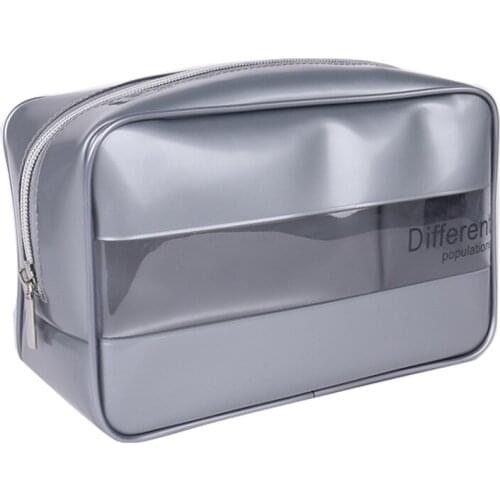 Fashion Transparent PVC Waterproof Cosmetic Bag Men Women Travel Large Capacity Makeup Necessaire Organizer