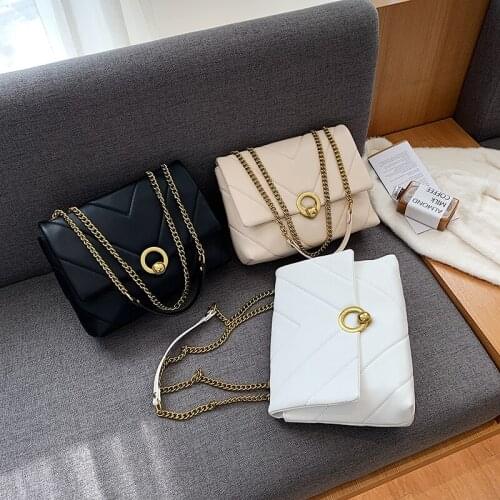 Fashion Small Chain PU Leather Crossbody Bags for Women High Quality Casual Handbags Trend Lady Designer Womens Luxury Hand Bag