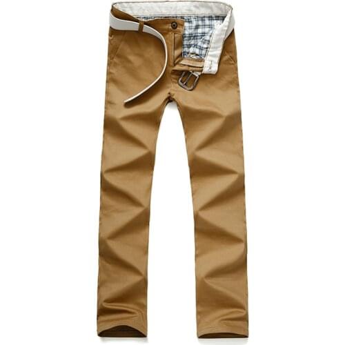 2018 New Fashion Brand Mens Pants Slim Solid Color Elasticity Men Casual Pants Man Trousers Designer Khaki Mens Pencil Pants