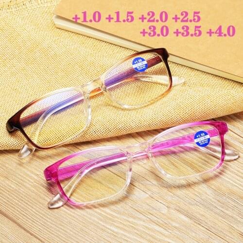 Gradient Color Fashion Reading Glasses Anti Blue Light Presbyopia Eyewear Men Women Eyeglasses With +1.0 1.5 2.0 2.5 3.0 3.5 4.0