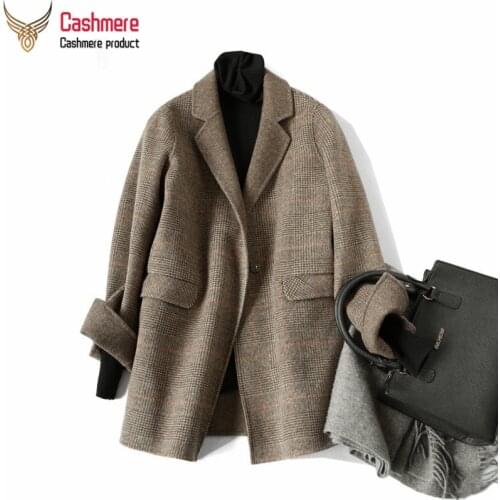 OKOUFEN Women's Plaid Coats