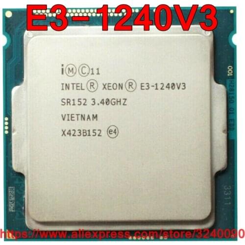 Original Intel CPU Xeon E3-1240V3 Processor 3.40GHz 8M 80W Quad-Core E3 1240V3 LGA1150 free shipping E3-1240 V3 E3 1240 V3