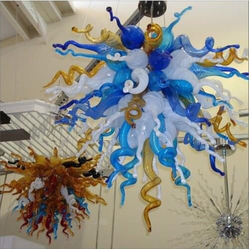 Hotel Big French Vintage Handmade Blown Glass Big Chandelier for Livingroom Decoration Fashionable Modern LED Chandelier