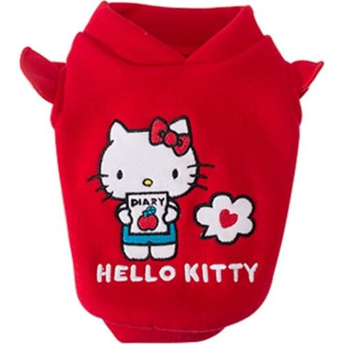 Hello kitty Dog Coat Hoodies clothes Sweatshirt Jacket for dogs clothes for small dogs autumn winter Keep warm Pets Clothing
