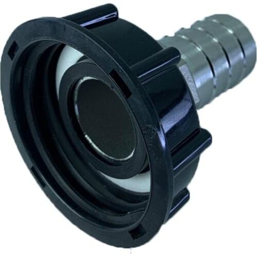 Plastic IBC Tank Adapter Connector 1" Garden Hose Faucet for Farm Black