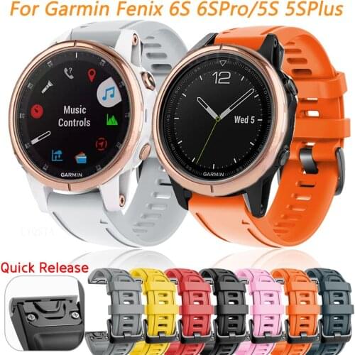 20mm Watchband Strap For Garmin Fenix 5S 5S Plus Quick Release Silicone Easy Fit Smart Wrist Straps For Fenix 6S 6S Pro Bracelet
