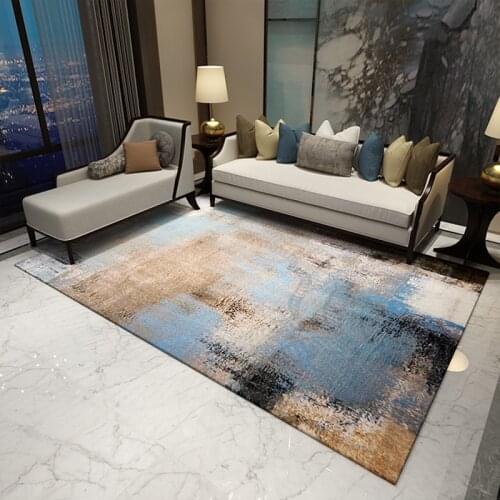 Light Luxury Plush Carpet Living Room Shaggy Tea Table Mat Nordic Large Rug for Bedroom Decor Bedside Abstract Study Room Carpet