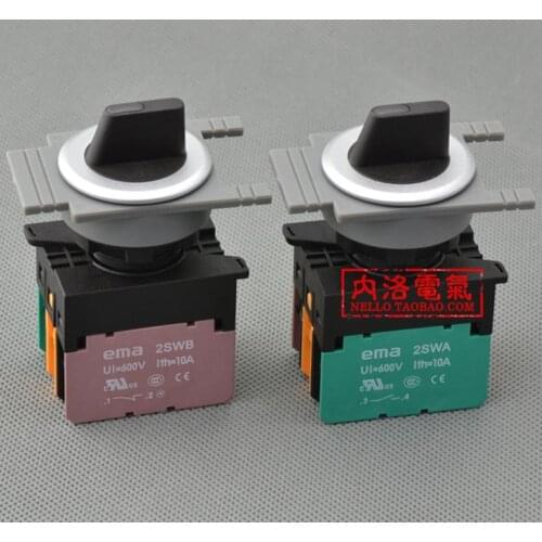 [ SA ]EMA 30mm illuminated selector switch E3S3/4K *. I Knob 3 files from the Reset / self-locking AC110/220V--10PCS/LOT