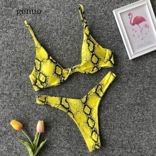 Sexy Leopard Bikinis Micro Bikini Set Push Up Thong Biquini High Cut Swimwear Women Mini Swimsuit Female Bathing Suits