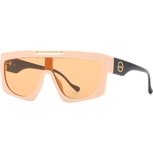 RoseBerry 2021 New Brand Designer Oversized Sunglasses unisex Fashion Sun glasses luxury gold t decoration UV400