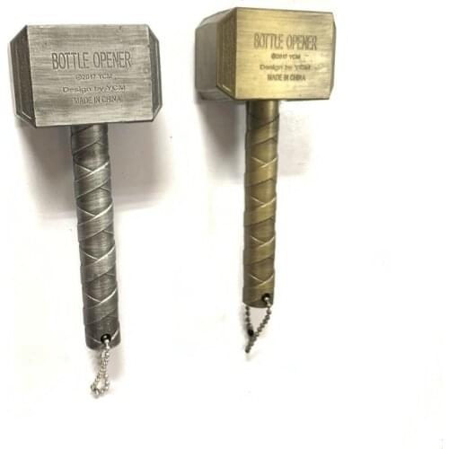 Wine bar Creative beer Bottle Opener Thunder Hammer Bottle Opener with Magnet Refrigerator Sticker Cool Bottle Opener Hammer