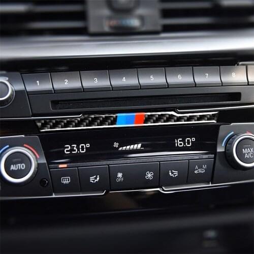 Carbon Fiber Interior Decal Center Control Console CD Pannel Stickers Cover Trim Decoration for BMW 3 Series F30 F34 2013-2018