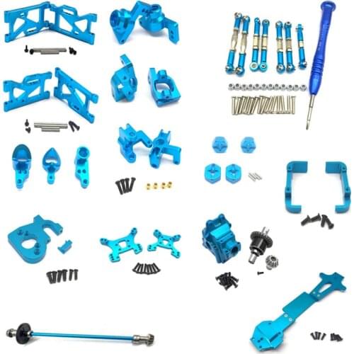 WLtoys 144001 RC car Upgrade metal spare parts gear rod tires Swing arm C Seat Combiner Steering cup rear Wheel Seat Shock abso