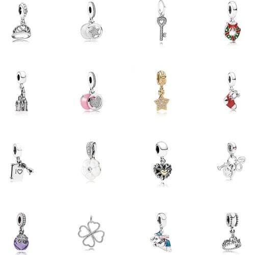 100% 925 Sterling Silver 1: 1 Silver Heart Shaped Women Pendant Hollow Hollow Silver Pendant Original Female Fashion Jewelry