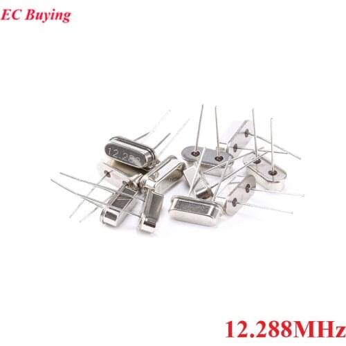 10pcs/lot 12.288MHz 12.288 MHz 12.288M Hz Mini Passive Resonator Quartz HC-49S Crystal Oscillator