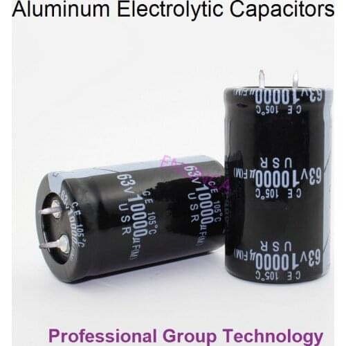 2pcs EC730 Good quality 63v10000uf Radial DIP Aluminum Electrolytic Capacitors 63v 10000uf Tolerance 20% size 30x50MM 20