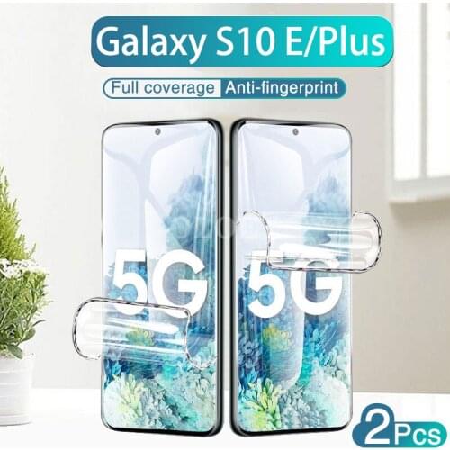 2Pcs GalaxyS10 phone case Safety film Accessories For Samsung Galaxy S10 Plus S10E Screen Protector Soft Film samsunga10 s10plus