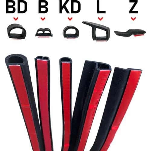 5 Meters DIY Car Door Seal Strip Stickers Z Shaped Trim Noise Insulation Epdm Weatherstrip B P Type Soundproof Strong Rubber